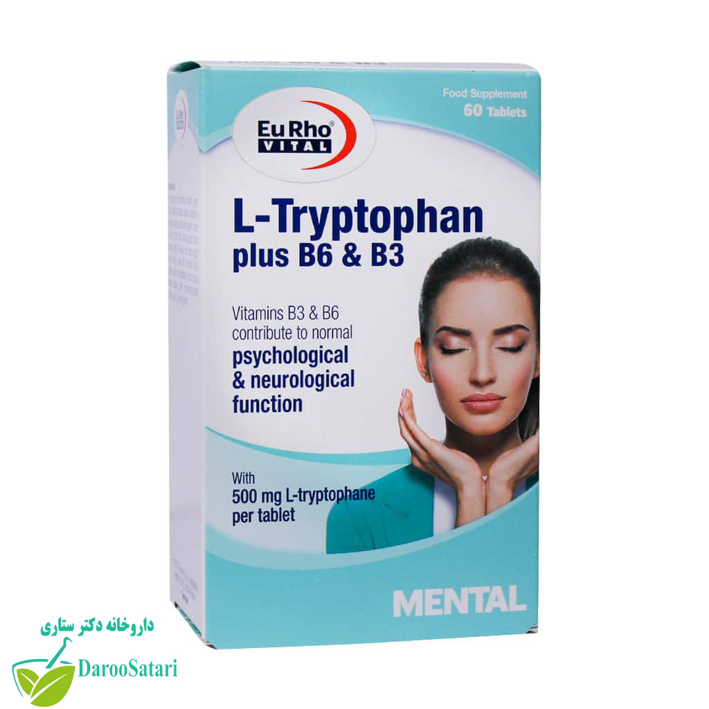 قرص ال تریپتوفان پلاس ب6 و ب3 یوروویتال 60 عدد