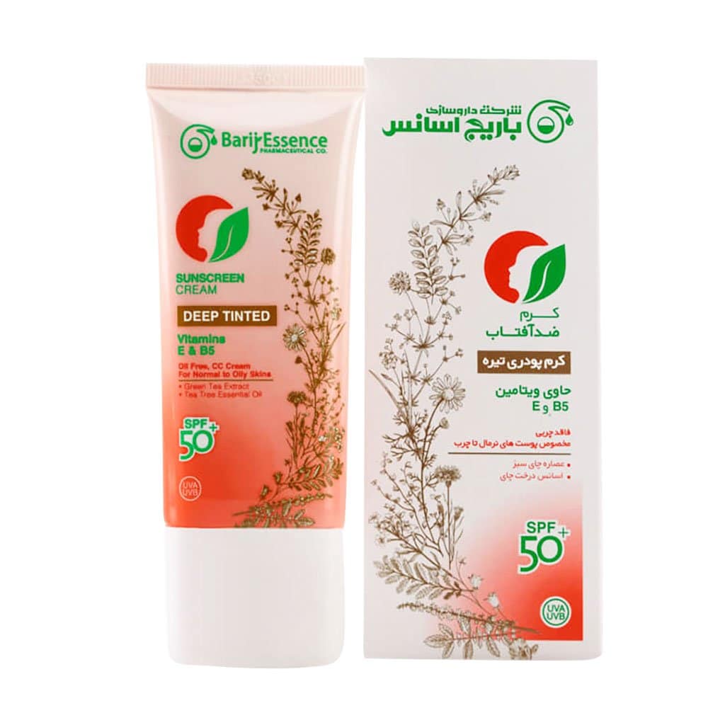 کرم ضد آفتاب SPF50 پوست‌ نرمال تا چرب باریج اسانس
