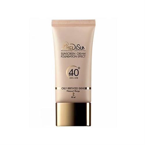 کرم ضد آفتاب SPF40 پوست چرب و حساس بژ طبیعی مدیسان