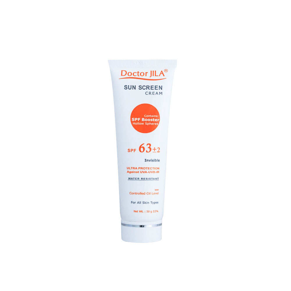 کرم ضدآفتاب بدون رنگ فاقد چربی SPF63+2 دکتر ژیلا